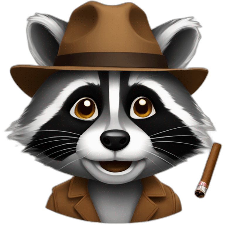 A racoon with a cigar emoji