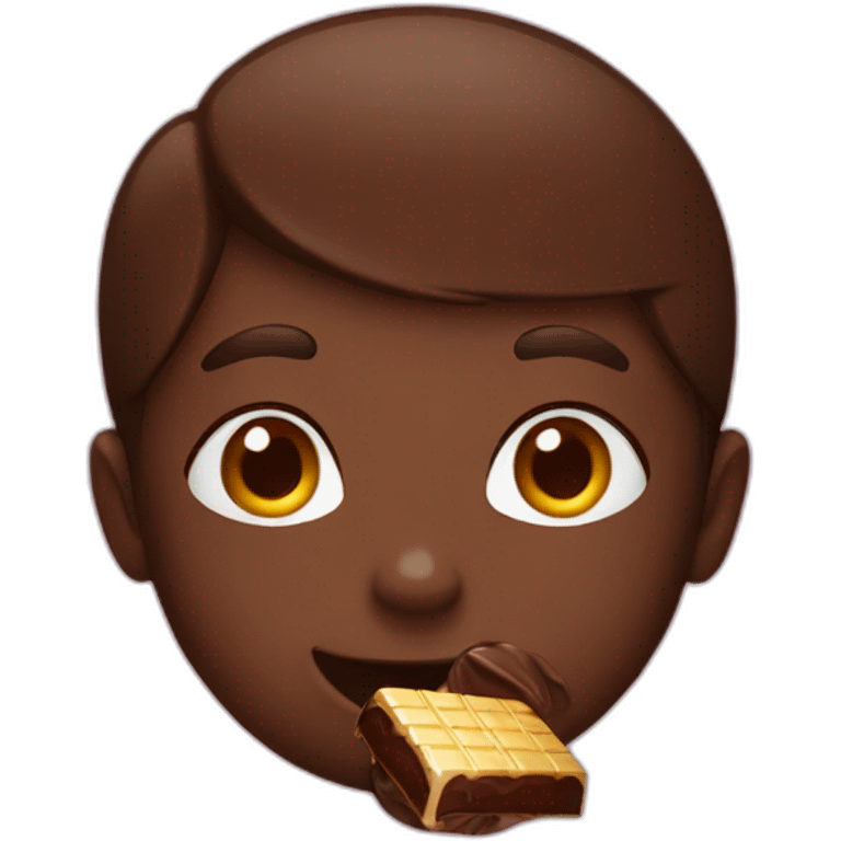 eating chocolate emoji