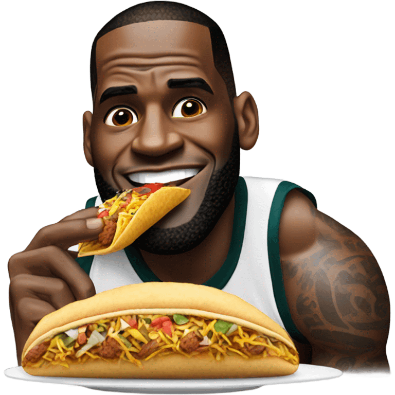 LeBron James eating Taco Bell emoji