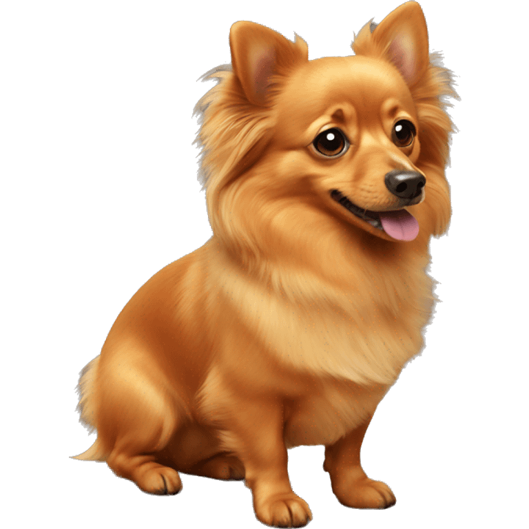 Orange Pomeranian dachshund  emoji