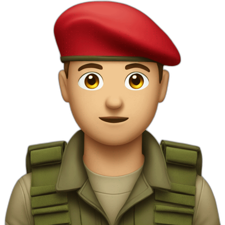 red beret paratrooper sign head emojis emoji