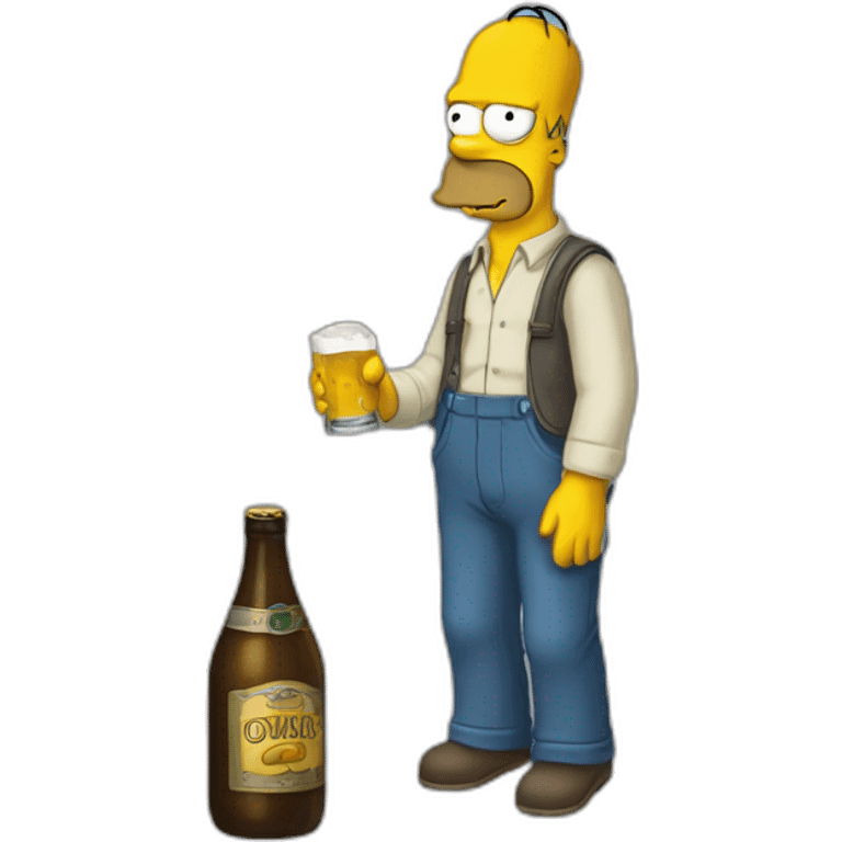 Ommer simpson qui boi une bières emoji