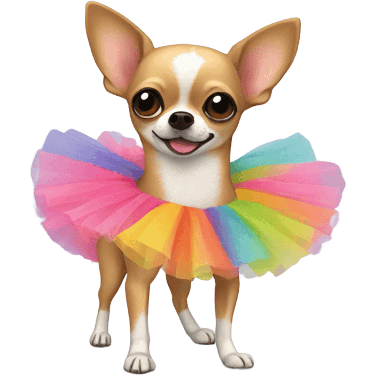 Chihuahua wearing a tutu emoji