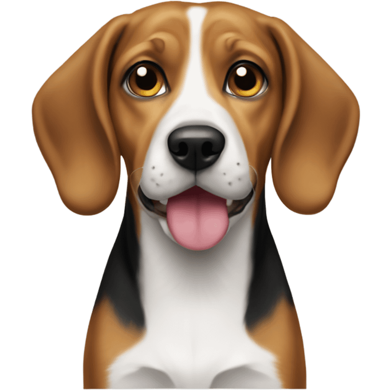 Beagle hound mix begging for food emoji