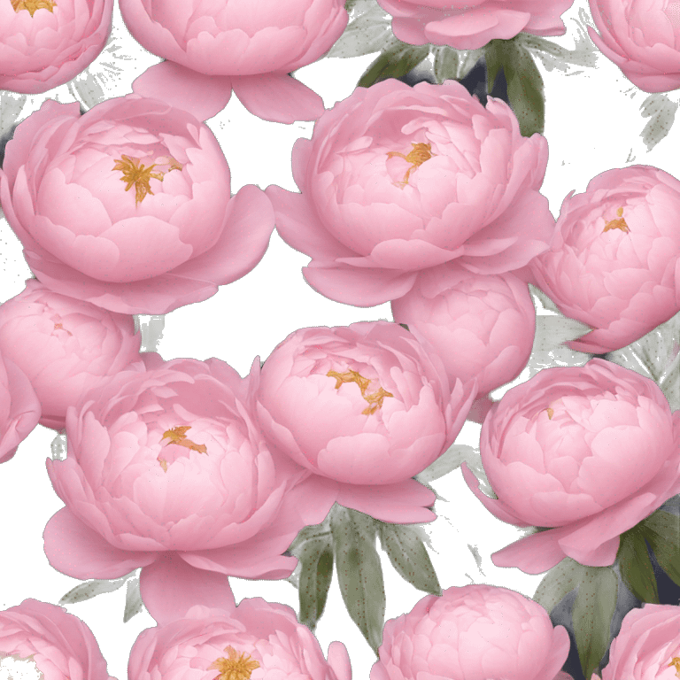 light pink peonies emoji