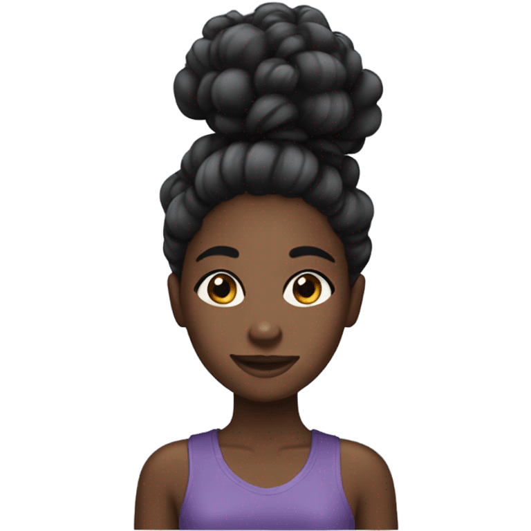 black girl doing hair emoji