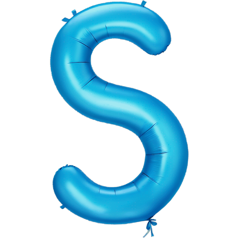 Blue balloon shaped like the letter 9 emoji