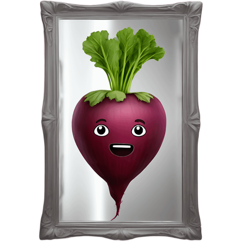 beetroot inside the mirror emoji