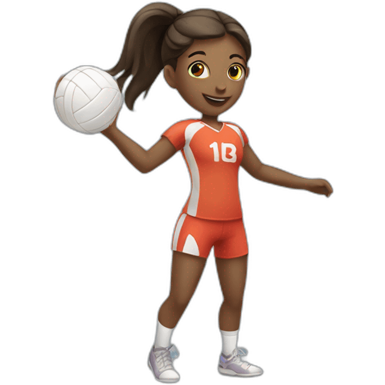  girl playing volleyball emoji