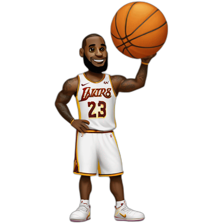 Lebron james avec un ballon de basket  emoji