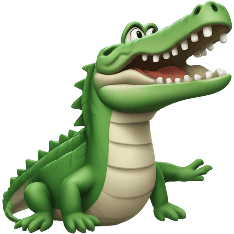 Crocodile riding a tornado emoji