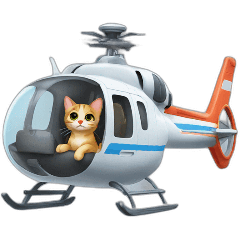 cat in a helicopter emoji