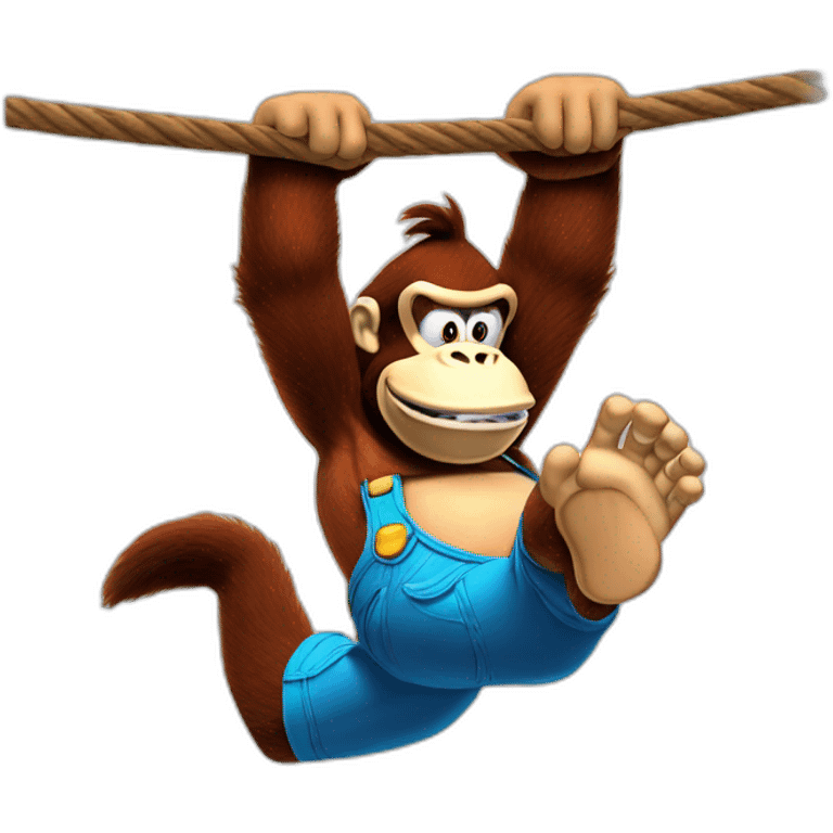  DONKEY KONG HANGING FROM THE LINER emoji