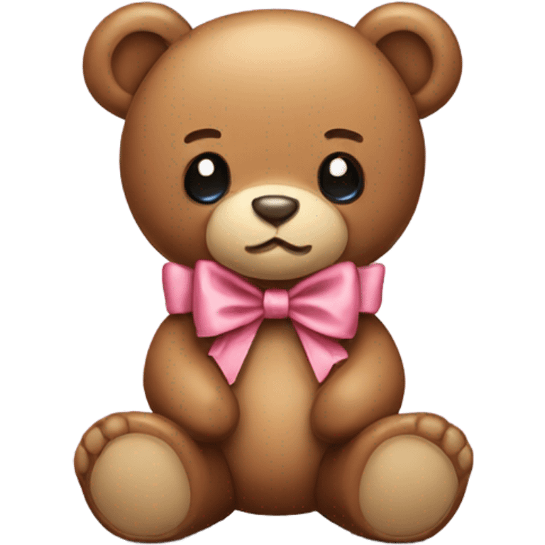 Teddy bear with a bow emoji