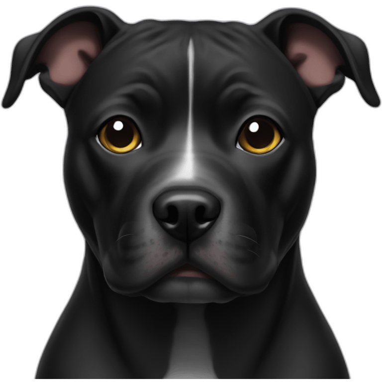 Full-black female staffy emoji