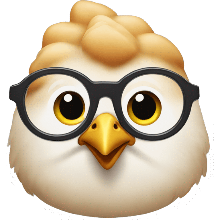 chicken breast with black glasses emoji