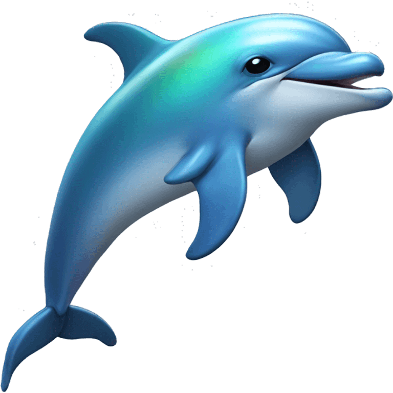 Iridescent dolphin emoji