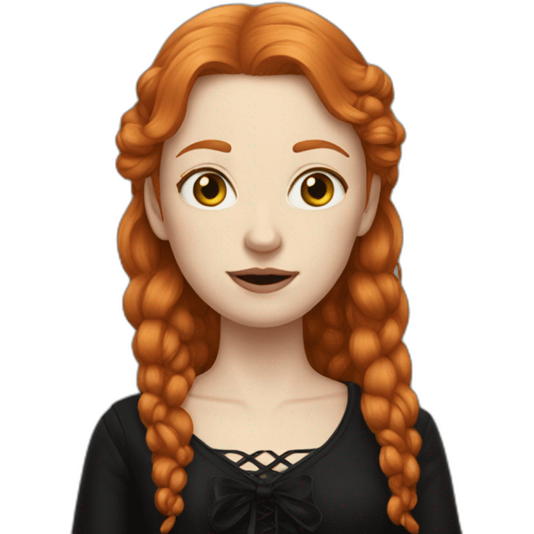 ginger hair gothic emoji