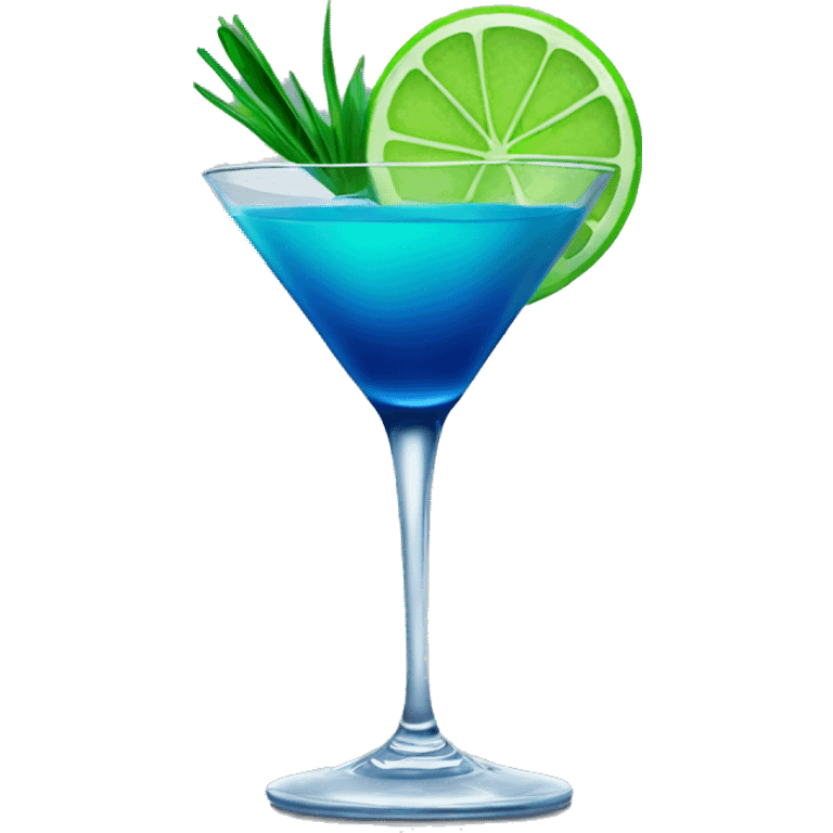 Blue mixed with green cocktail  emoji