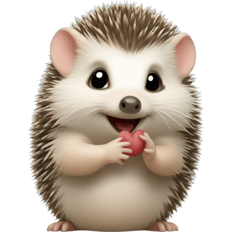 Baby hedgehog blowing a kiss emoji