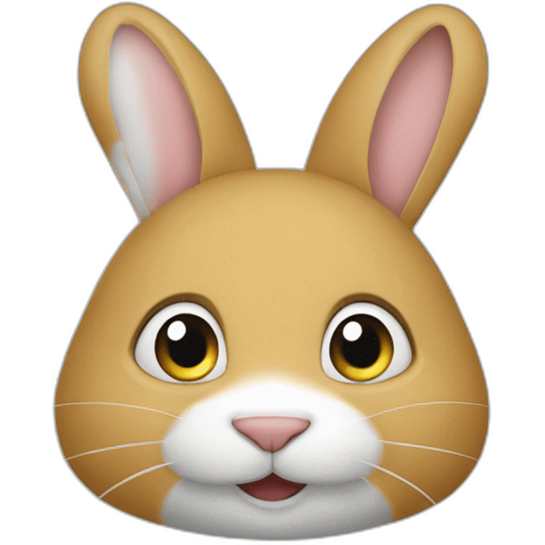 Lapin sur chat emoji