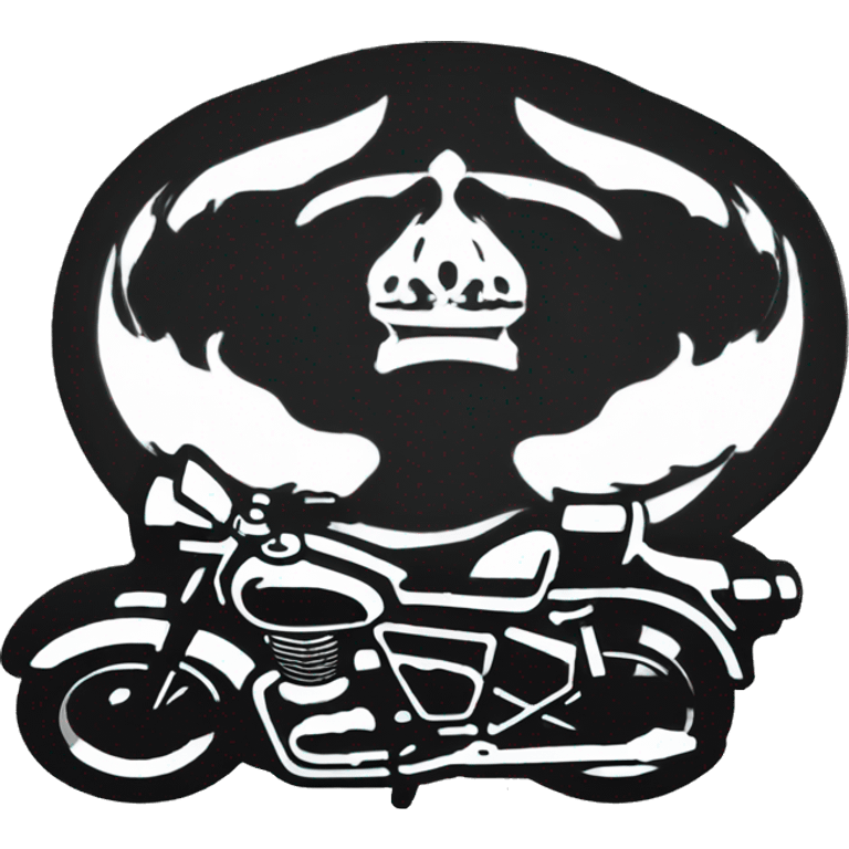 Royal enfield logo black colour  emoji