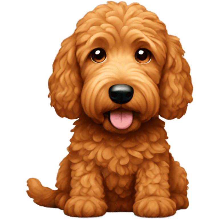 Red golden doodle emoji