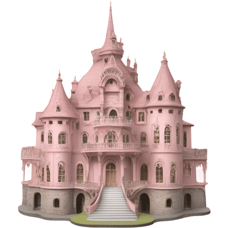 vintage rococo pale pink castle emoji