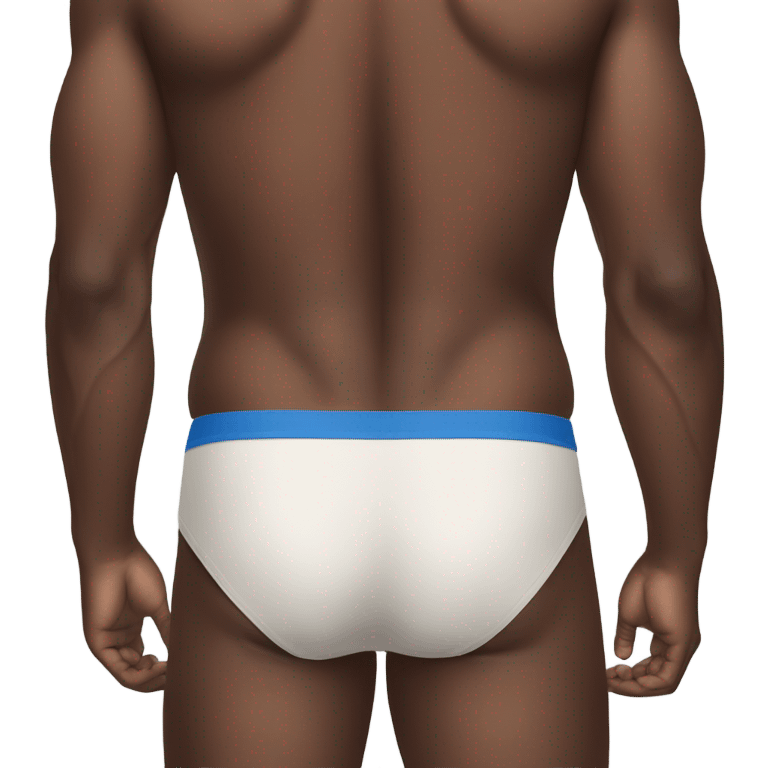 Jockstrap from back view on man emoji