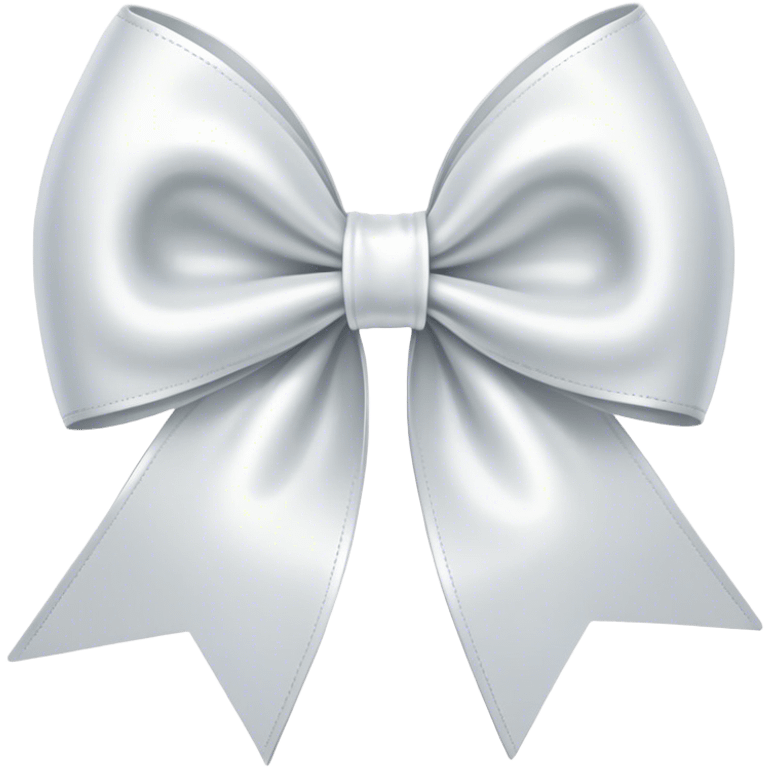 white satin bow emoji