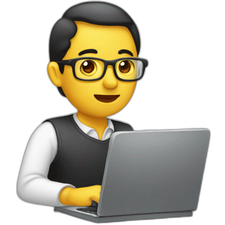 developer typing on computer emoji