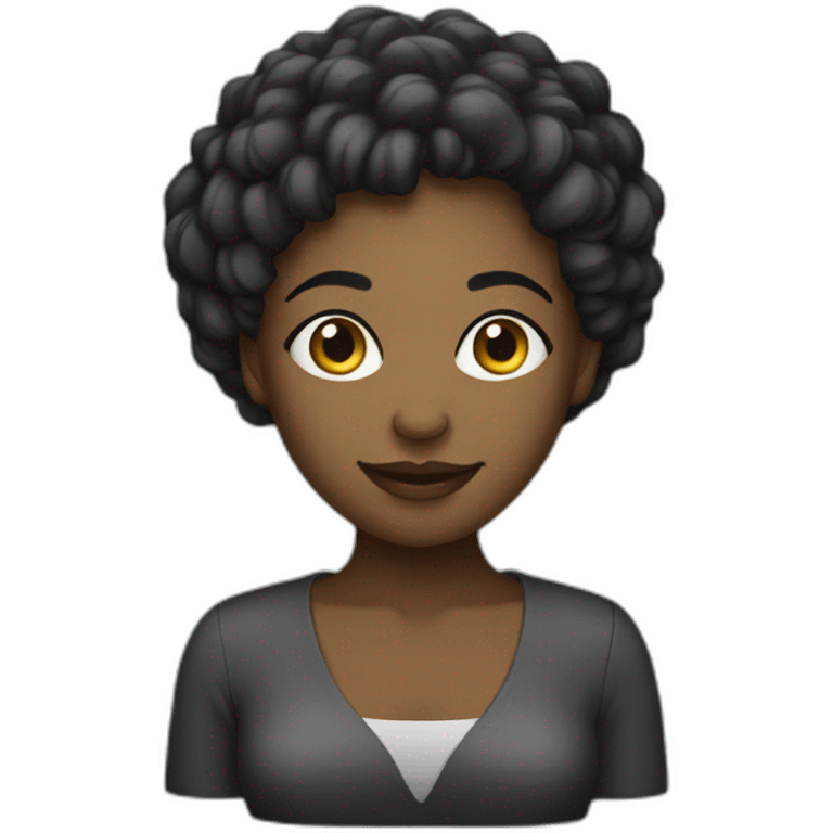 black female computer emoji