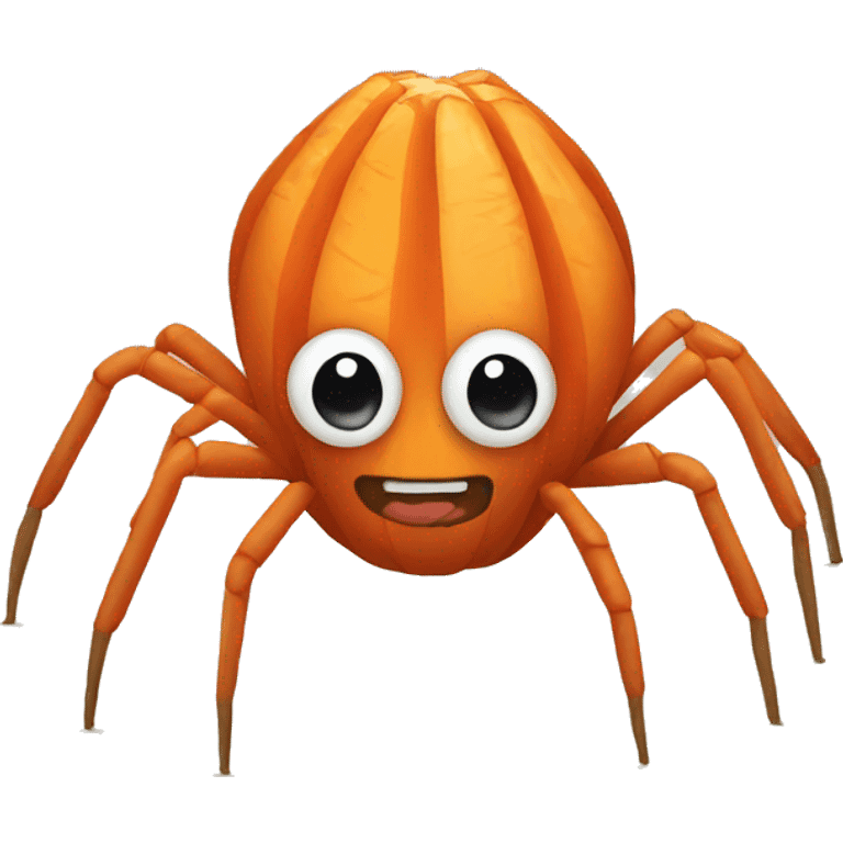 Spider with carrot legs emoji