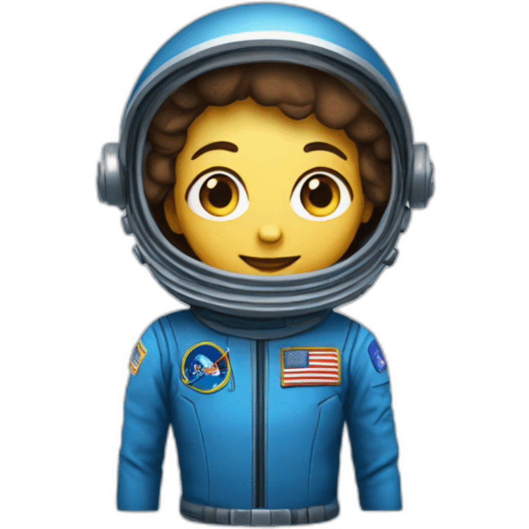 Space explorer with blue spacesuit emoji