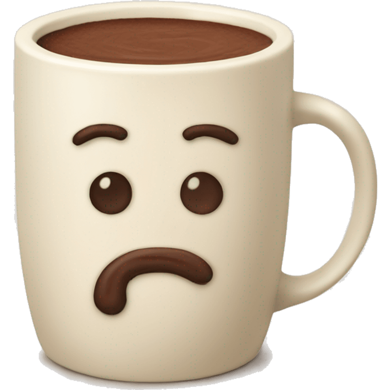 hot chocolate in a cream colored mug emoji