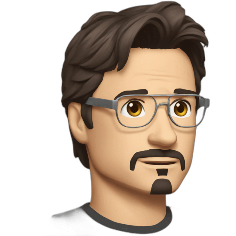 tony stark y computadora emoji