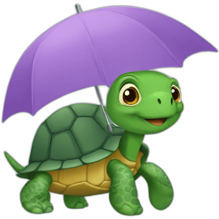 turtle with an umbrella emoji