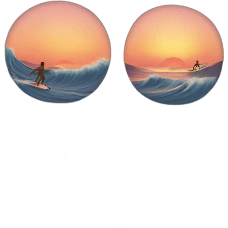 sunset surfing emoji