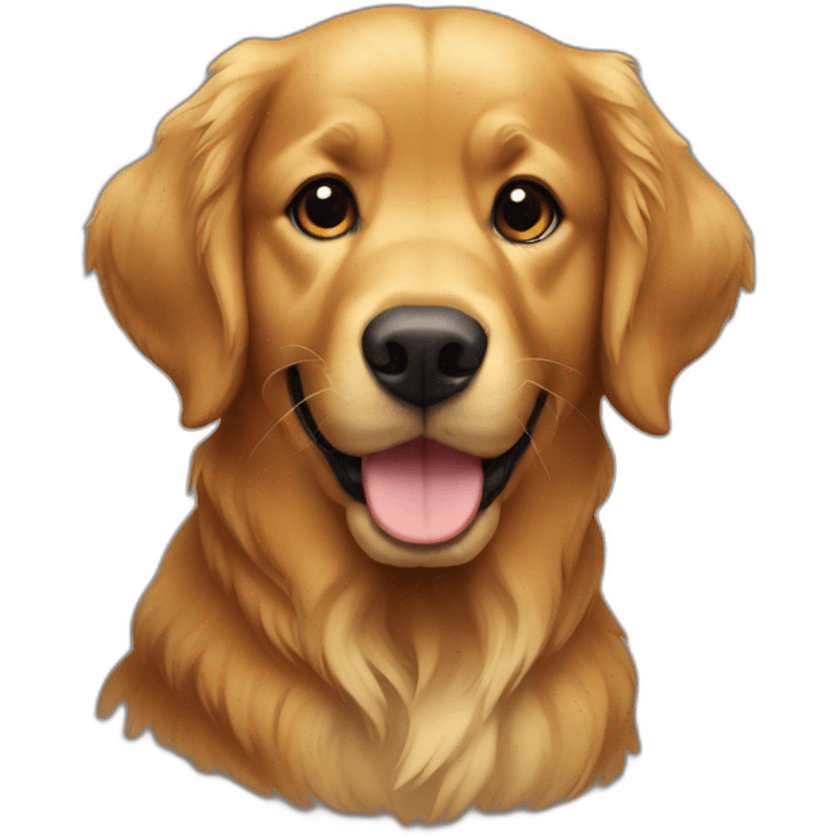 Golden retriever black and brown emoji