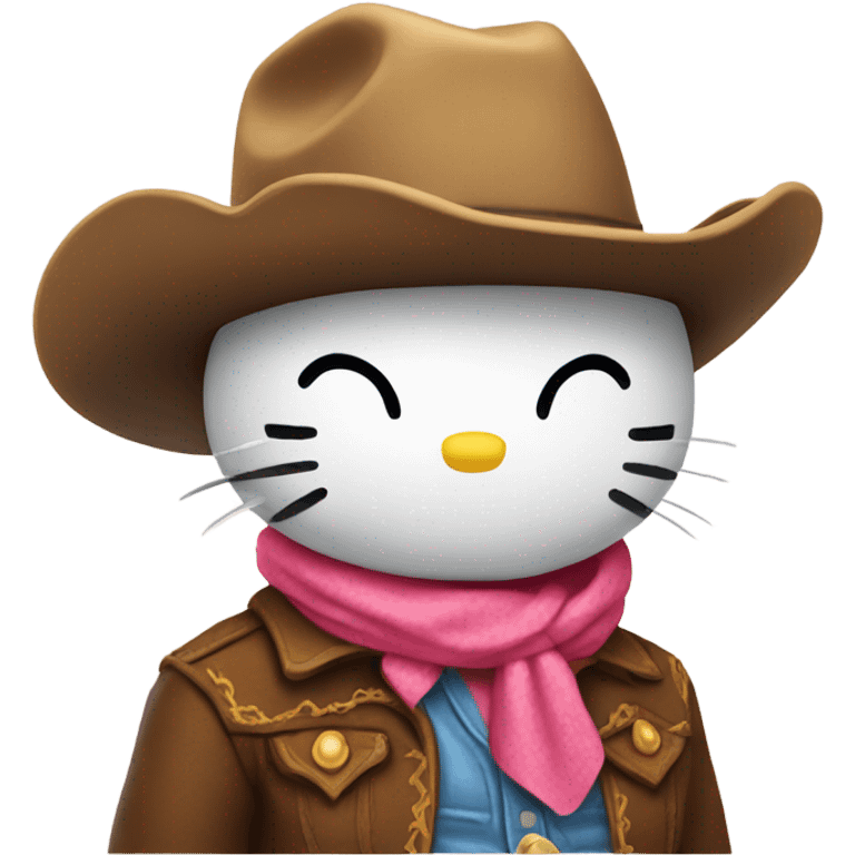 hello kitty with a cowboy hat  emoji