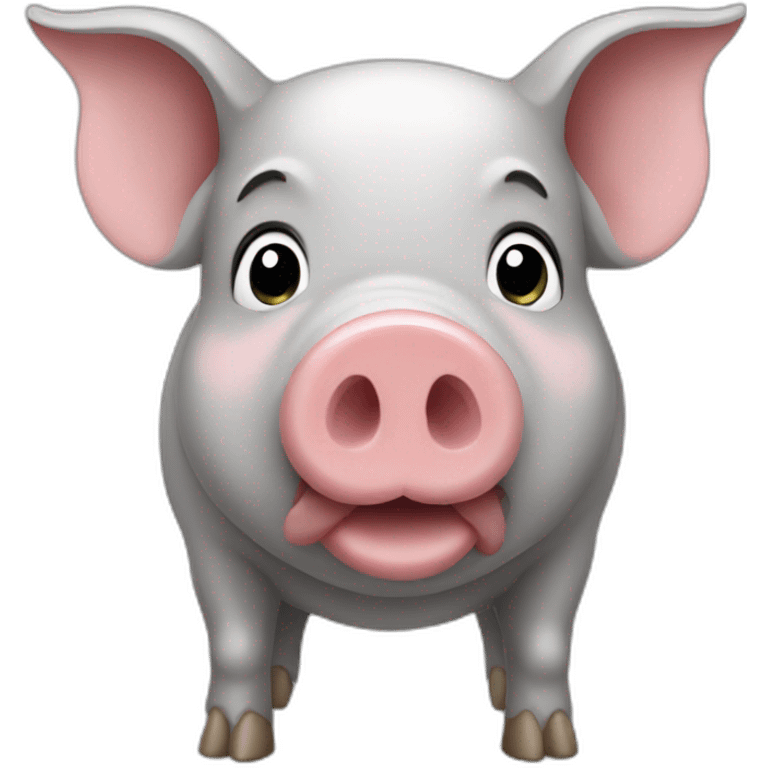 Pig grey emoji