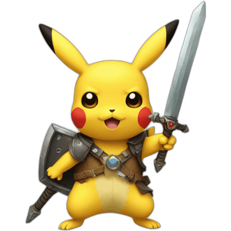 pikachu with sword emoji