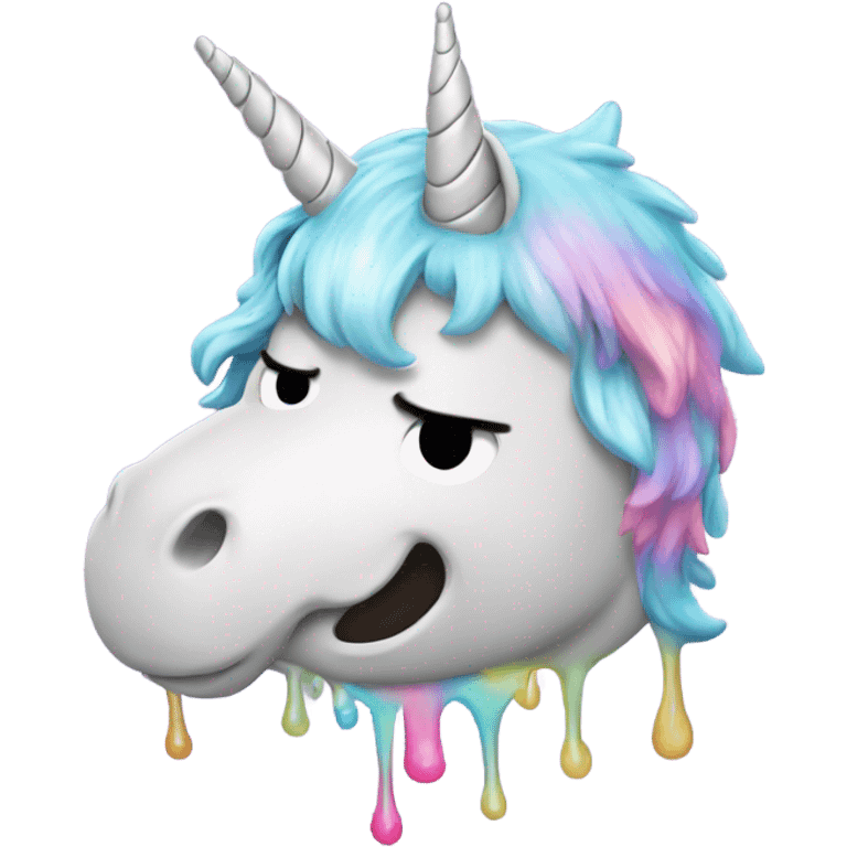 Puking unicorn emoji