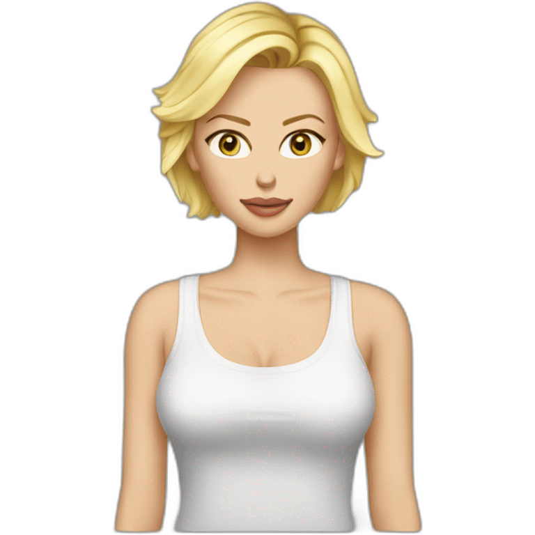 charlize theron wearing t-shirt emoji