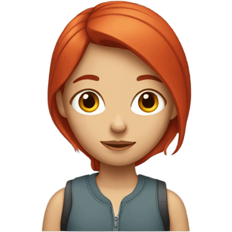 Girl with a red hair emoji