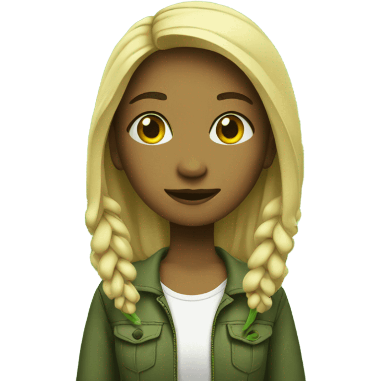 Girl with weed emoji