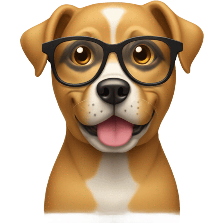 Perro con lentes  emoji