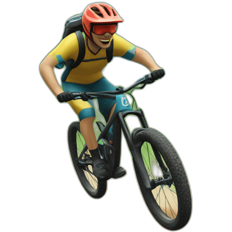 downhill mountain biking emoji