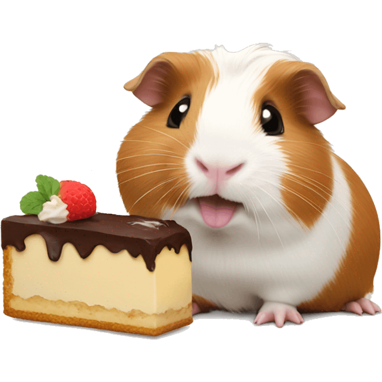 Guinea pigs eating dessert emoji