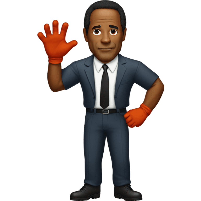 Oj Simpson with one glove on emoji